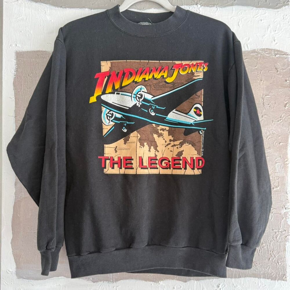 1989 Indiana Jones The Legend lucasfilm movie promo crewneck